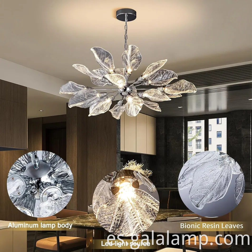 Elegante lámpara colgante de estilo rama para mesa de comedor